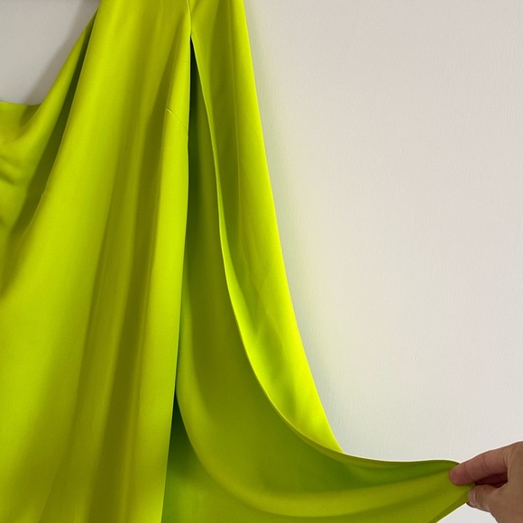 One-Shoulder Cape Sleeve Minidress by MANGO size 6 - Picture 2 of 4